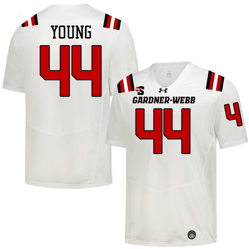 Gardner-Webb Runnin' Bulldogs #44 Jamari Young College Football Jerseys,Uniforms-White